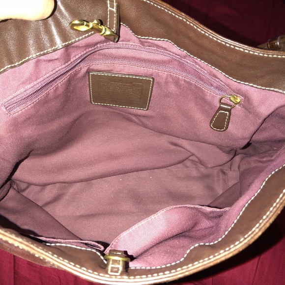 Coach Holiday Leather/Suede Hobo Tote - Picture 4 of 5